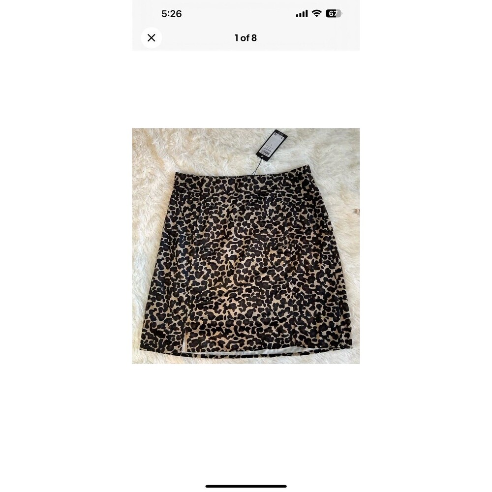 Vero Moda Womans Leopard Print Short (Mini) Skirt Size Small